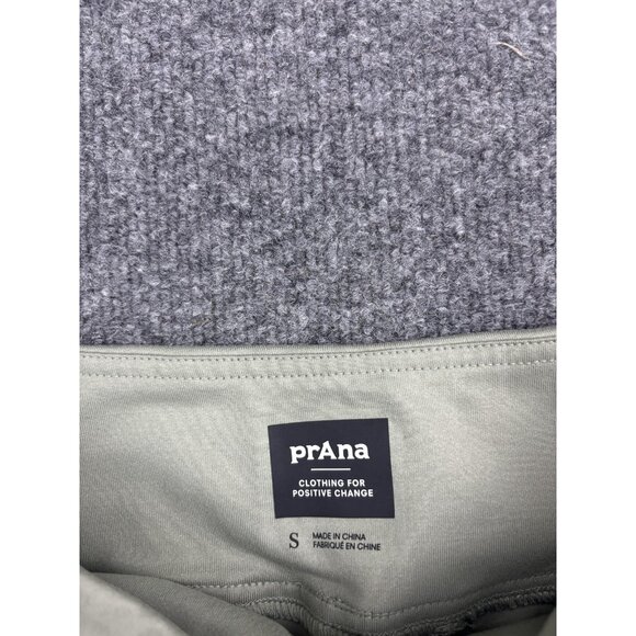 prAna Shorts Womens Small Sage Green Pull-On Hiking Travel Wide Waistband Active - Picture 2 of 7